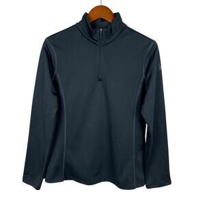 Spyder 1/4 Zip Pullover Base Layer Top Long Sleeve Black Mock Neck Women's L